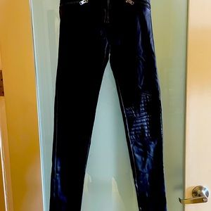 Black Pleather Skinny SZ 2